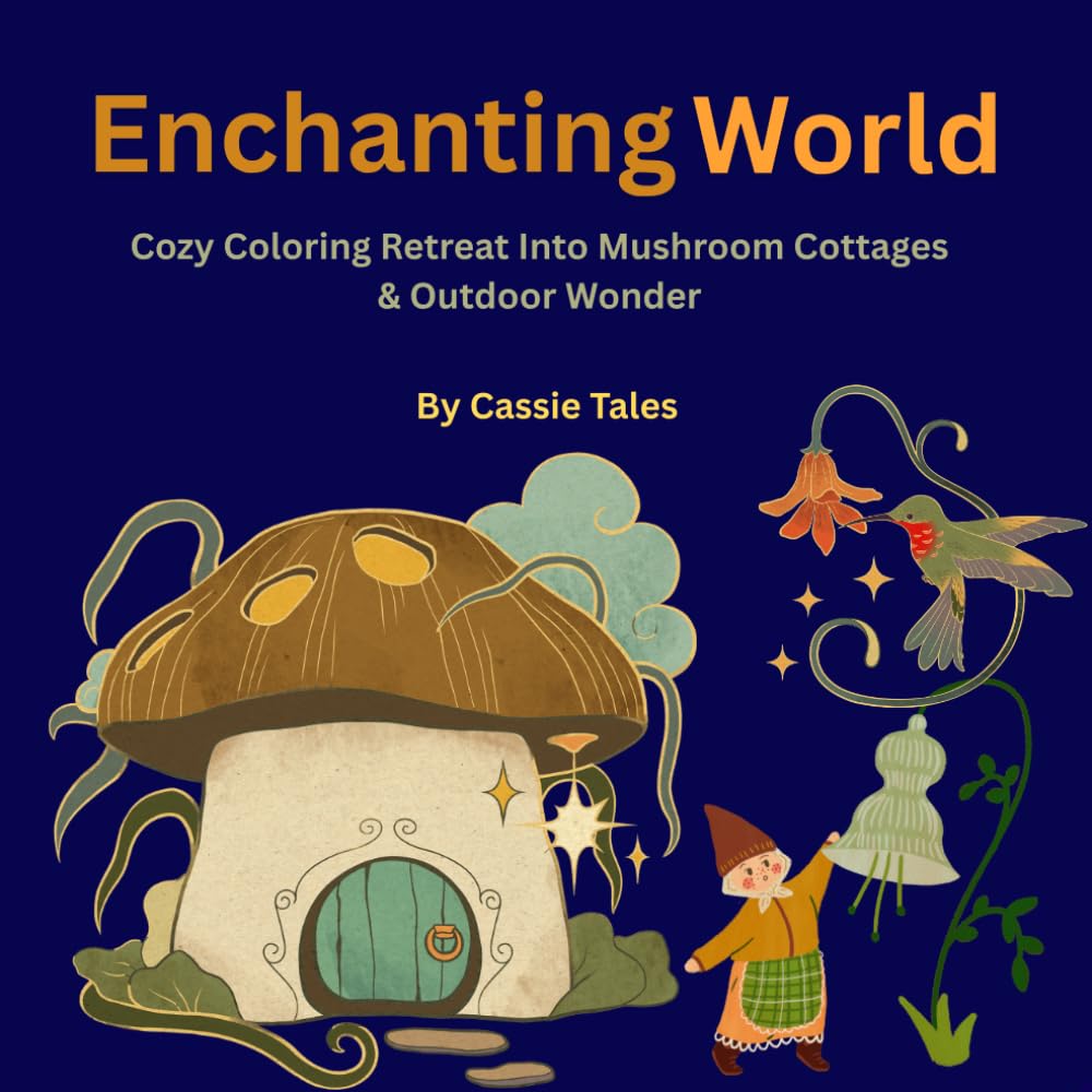 Enchanting World: A Cozy Coloring Retreat Into Mushroom Cottages & Outdoor Wonder
