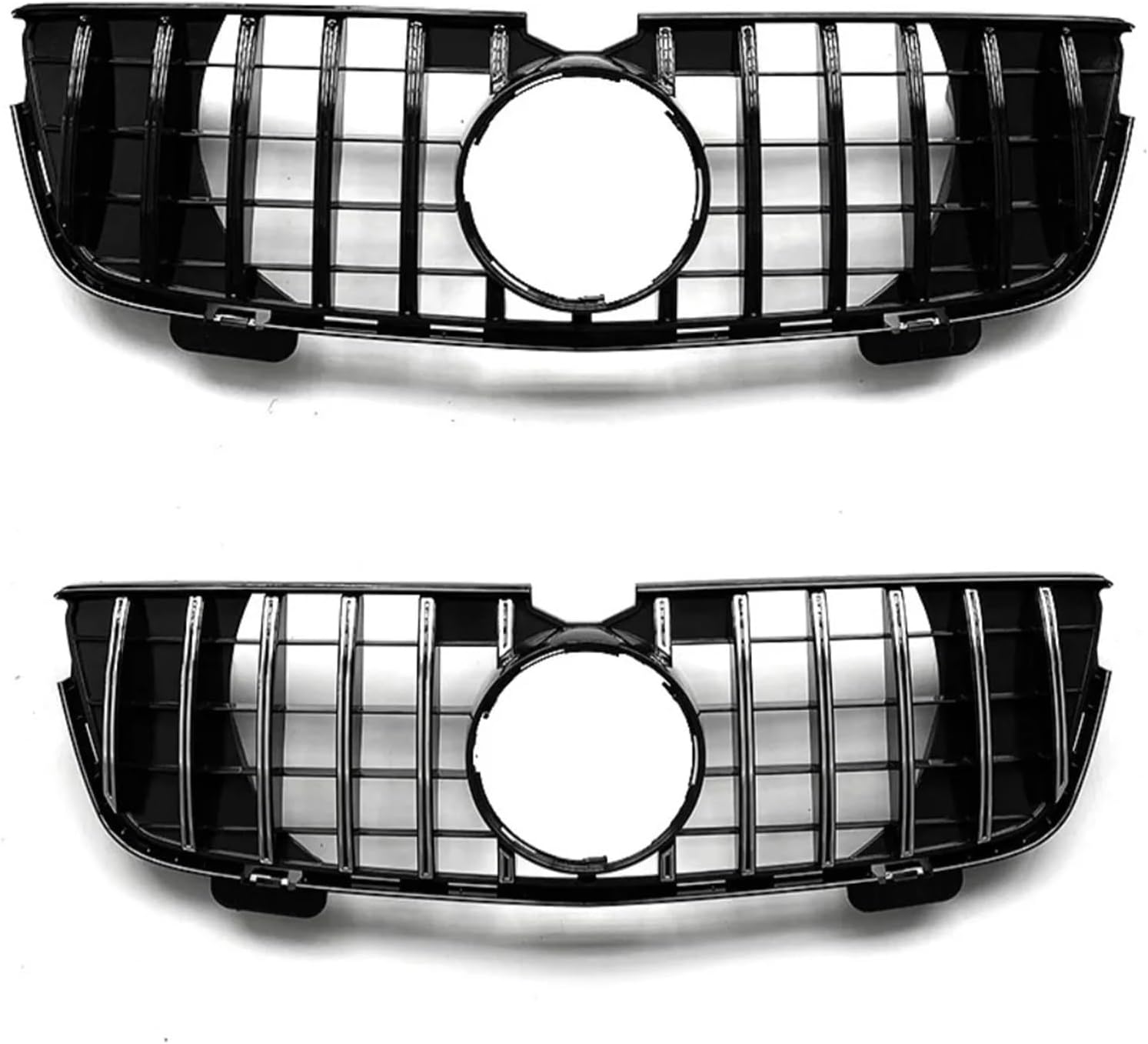 Compatible with Mercedes Benz GL X164 2007-2012 Front Bumper Grille Upgrade Middle Hood Mesh Refit Tuning GL320 GL350 GL450 GL550(SILVER1)