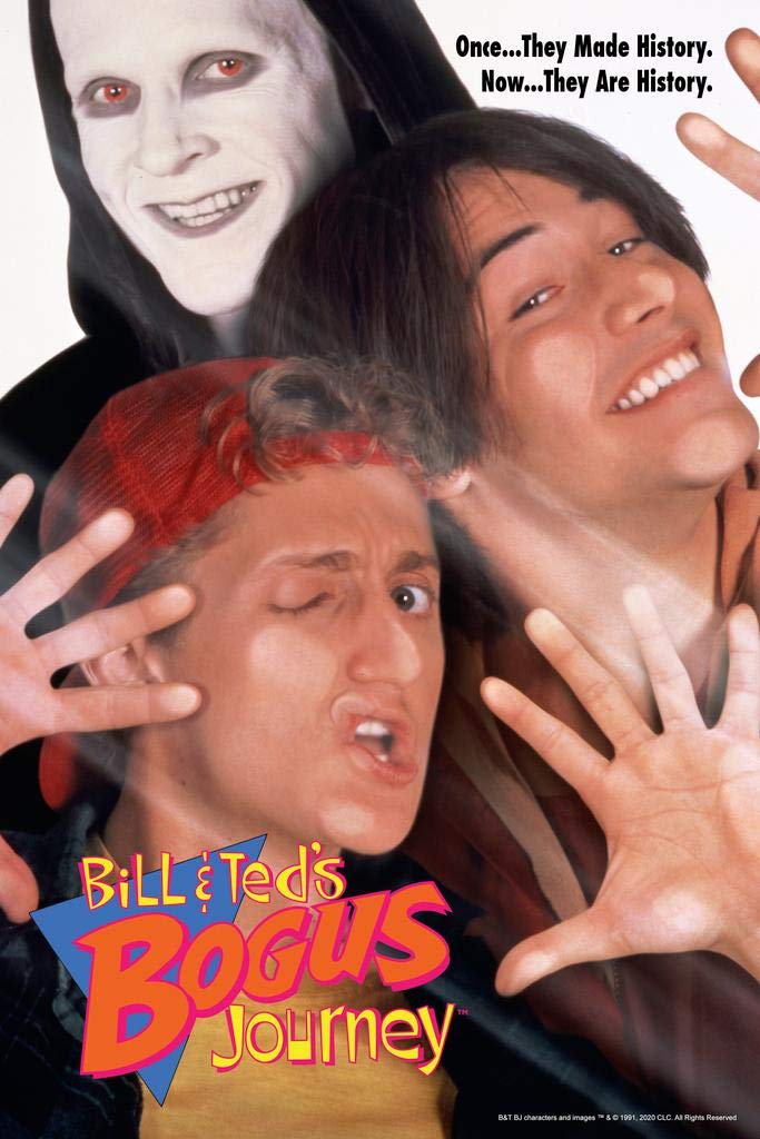 Laminated Bill and Teds Bogus Journey Key Art Retro Vintage Style Classic 90s Movie Poster Dry Erase Wall Art 16x24