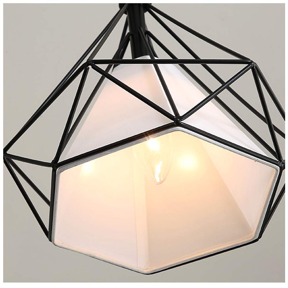 E27 3 Płomienie, metalowy ół w LED czarnej czarnej lampy sufitowej cień o wysokości 100 cm Regulowany żyrandol do sypialni w salonie, okrągła komfortowa rocznica