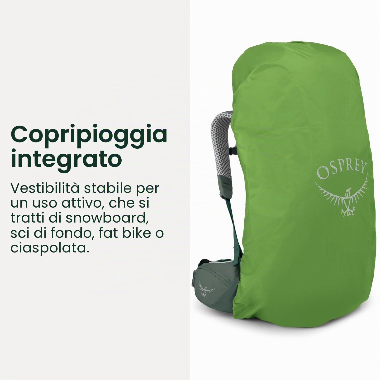 Osprey Atmos AG LT Zaino da trekking uomo, 50L Small/Medium, Blue