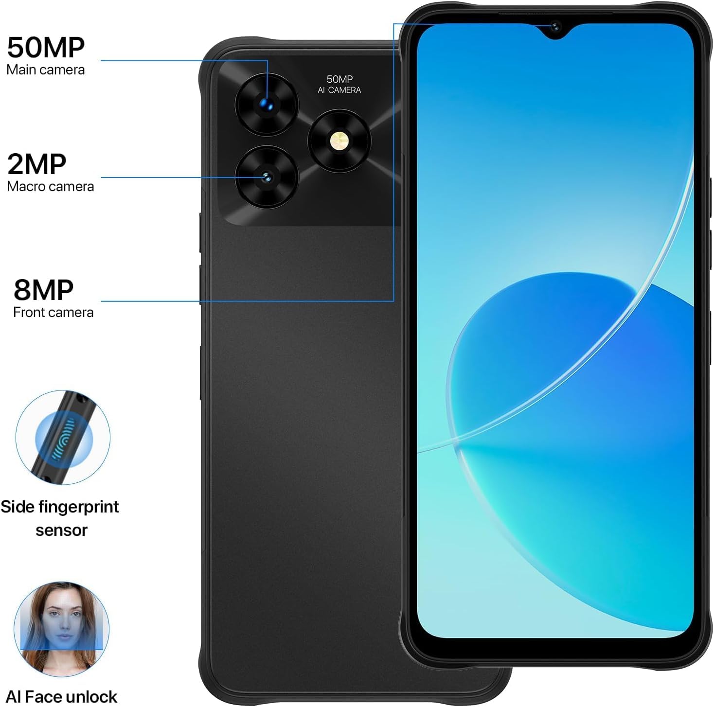 Amazon | UMIDIGI G5 Mecha スマホ Android 13 スマートフォン 本体