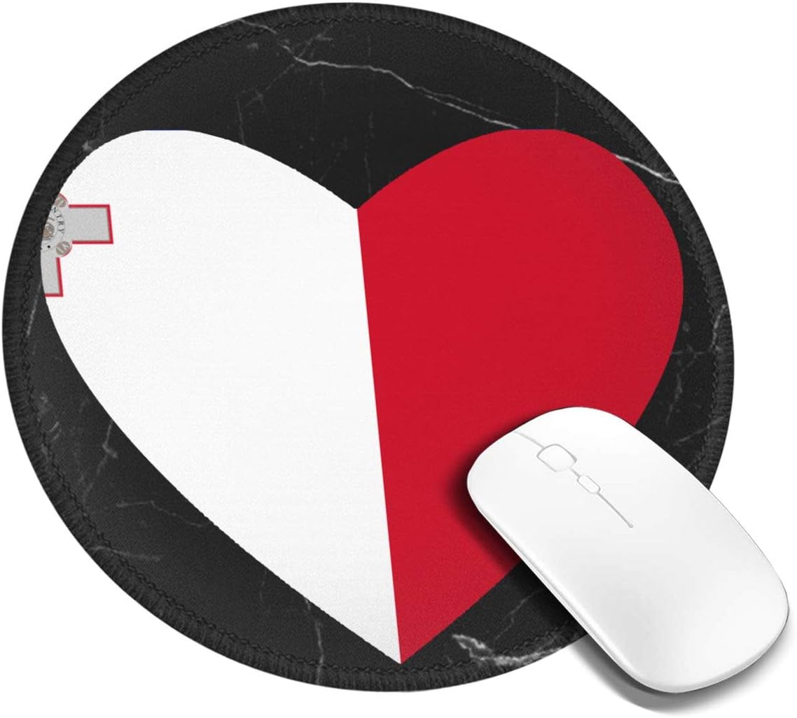 Flag of Malta Heart Mouse Pad Computer and Notebook Mouse