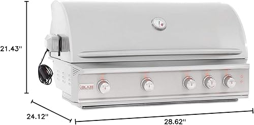 Miniatura 6 de Blaze Professional LUX - Parrilla de gas natural integrada de 3 quemadores de 34 pulgadas | Barbacoa de acero inoxidable al aire libre con quemador