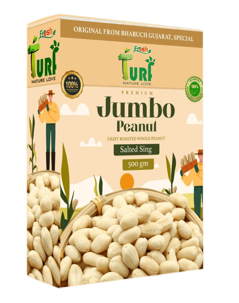 THE PARATHA & READY BITES Turf Fresh Roasted Salted Peanuts-|Roasted Salted Peanuts Seeds Without Skin(Original Bharuch Gujarat Special)Mungfali Dana Namkeen Spicy Chakna [ Grade A Peanut ](500_Gms) (B0BQZ25QT5) Amazon Price History, Amazon Price Tracker