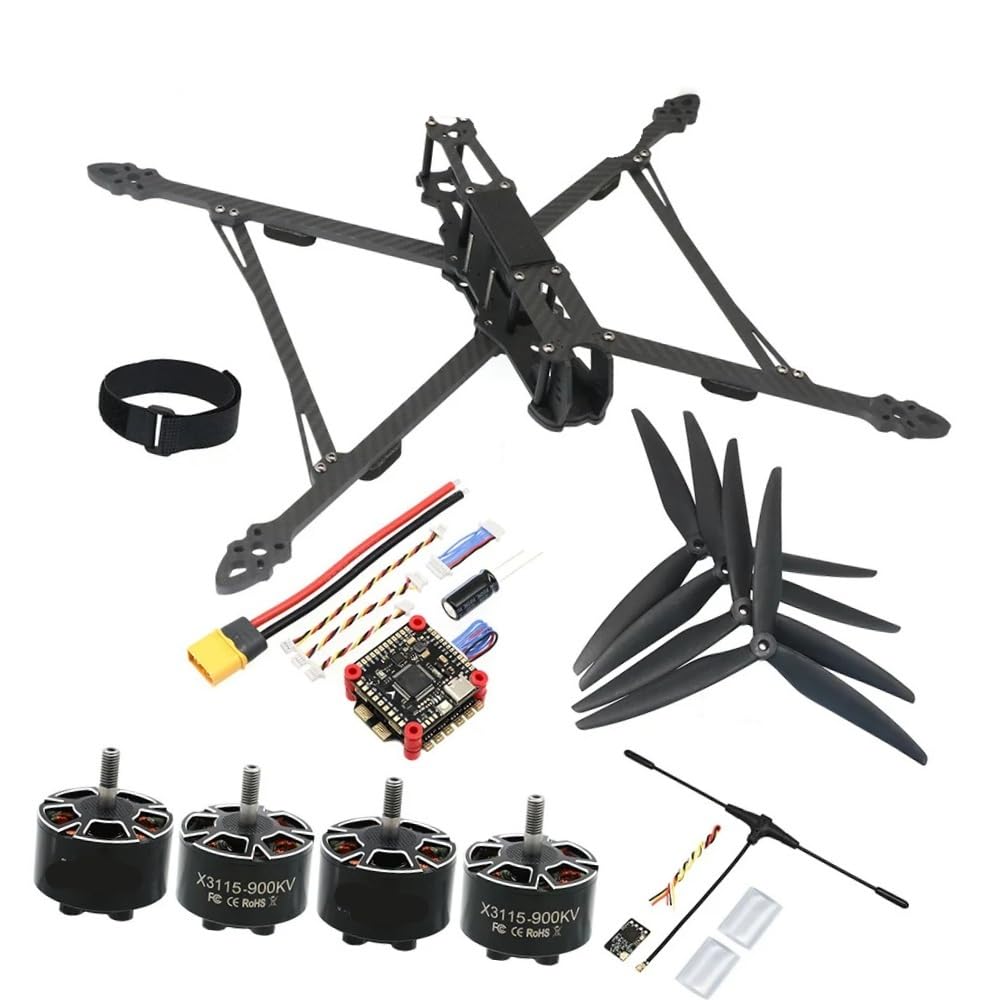Kit De Marco De 10 Pulgadas Y 427mm, Motor De Vuelo 60A 4 En 1 De 900KV, Hélice De 10 Pulgadas Compatible Con Mark4 V2 X3115 F4 HTX078(Stand with RX)
