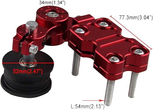 Miniatura 8 de Ajustador tensor de cadena, regulador automático universal de cadena de aluminio para motocicleta, motocross, Dirt Pit Bike ATV (dorado)