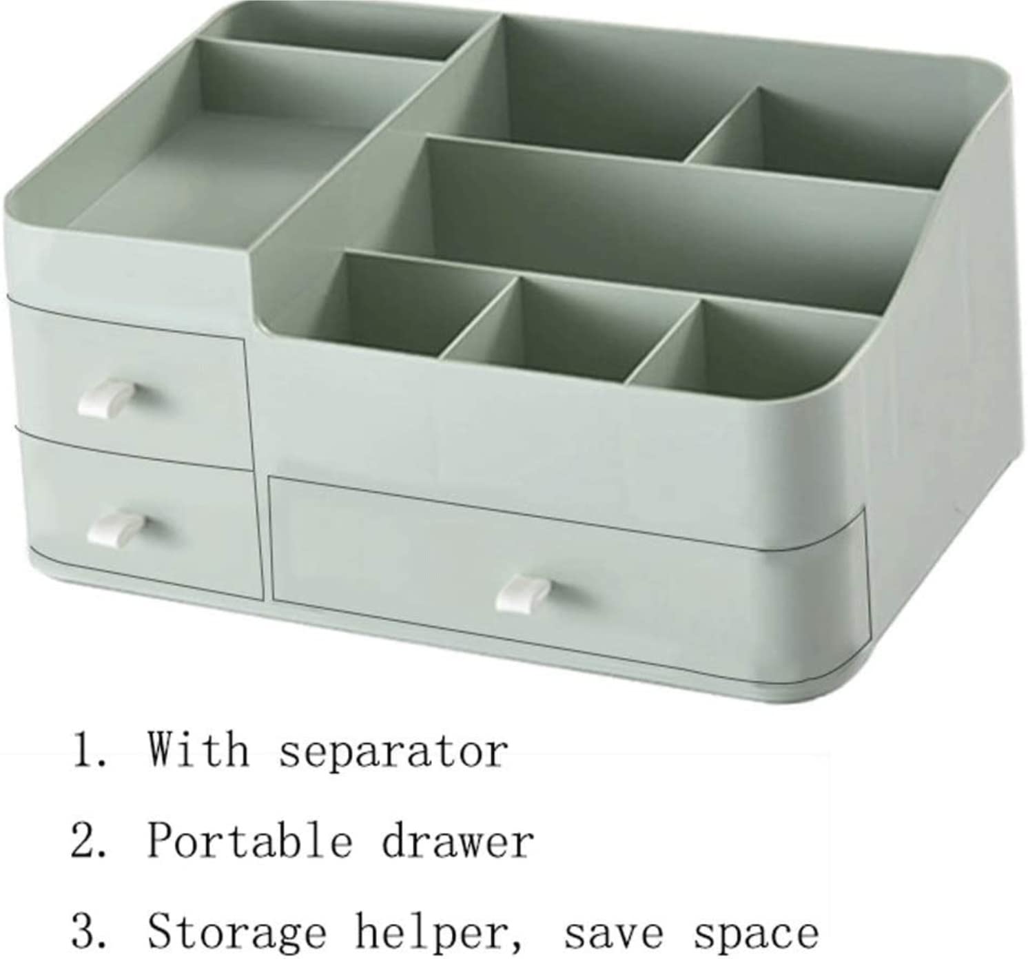 Organizador Cosméticos Organizador de Maquillaje Caja De Almacenamiento De Cosméticos De Plástico Tocador De Escritorio Soporte Cosmético Multifunción Estante de Maquillajes Estuche de Cosméticos ( Co