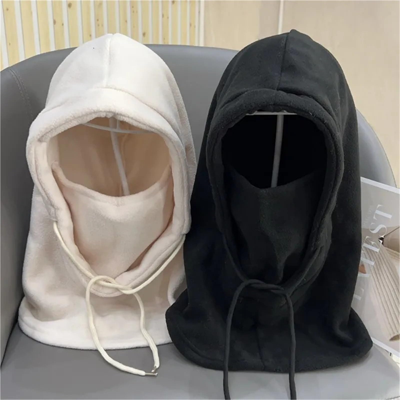 Gorro pasamontañas Gorro con máscara para la Cara para Invierno al Aire Libre Hombres Mujeres máscara de esquí a Prueba de Viento térmico Polar Sombrero Cuello