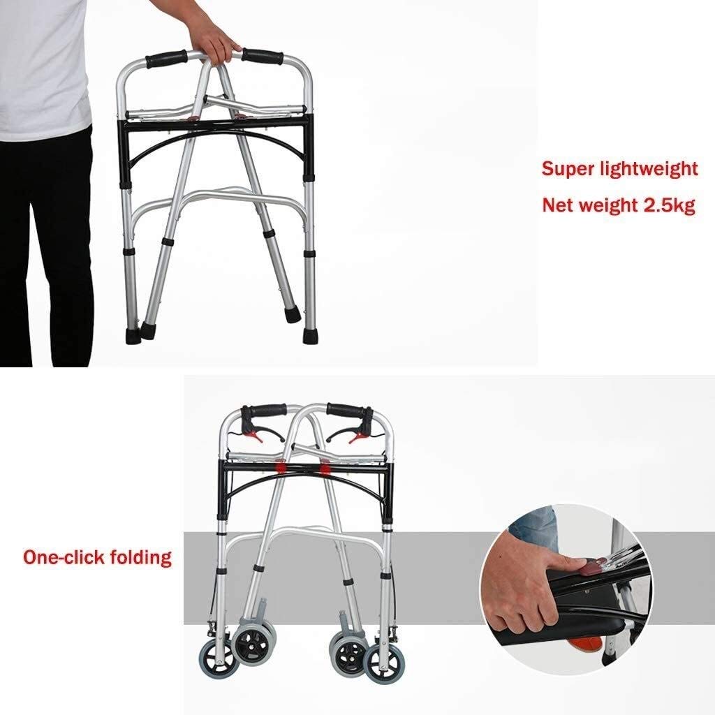 Chodziki dla seniorów, chodzik rollator, przenośny składany chodzik podróżny, chodzik dla dorosłych, pomoc w poruszaniu się dla osób starszych, regulowana wysokość