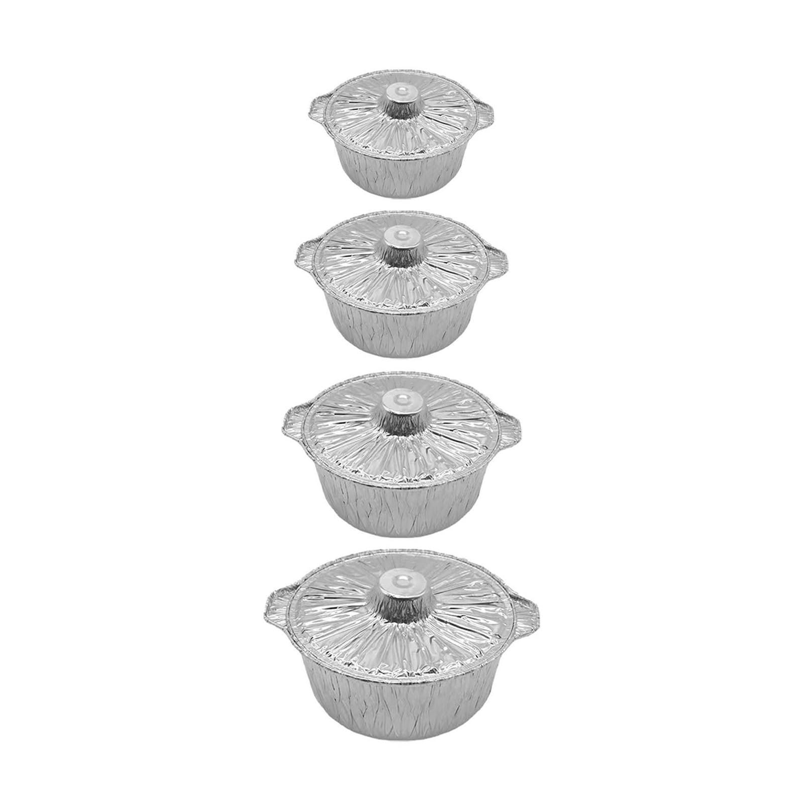 Pentola for stampi da forno 10 pezzi Per Cucina | Contenitore for alimenti for stampi for torte con coperchio in alluminio for carne(33.6x30.5x12cm)