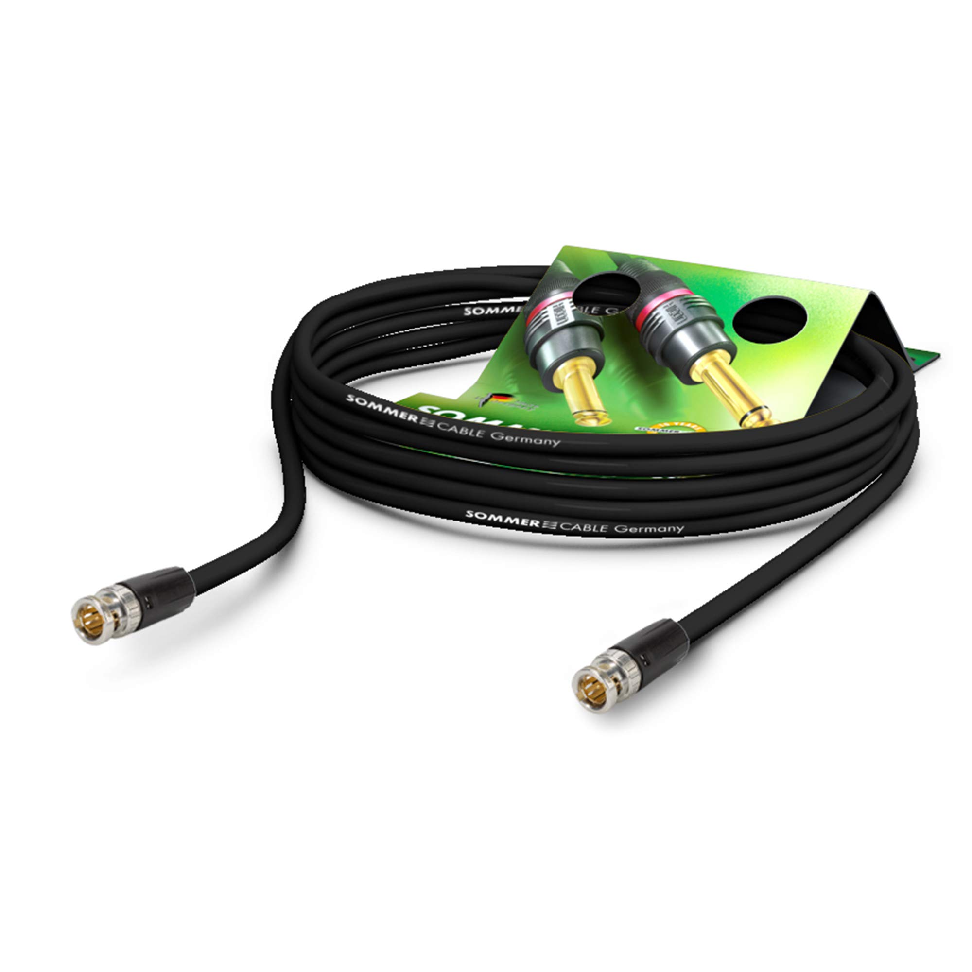 Sommer Cable Video 75 Ω – HD/3G-SDI (HDTV) SC-Vector 0.8/3.7 ausgestattet mit BNC/BNC NBNC75BLP9 NEUTRIK, Schwarz (3 m), Made in Germany