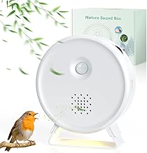 BITIWEND Natural Sound Box Bird Chirping Motion Sensor Box with Light Nature Sound Box Bird Sounds, Sea, Stream Whispers, Campfire Music Box with Motion Sensor