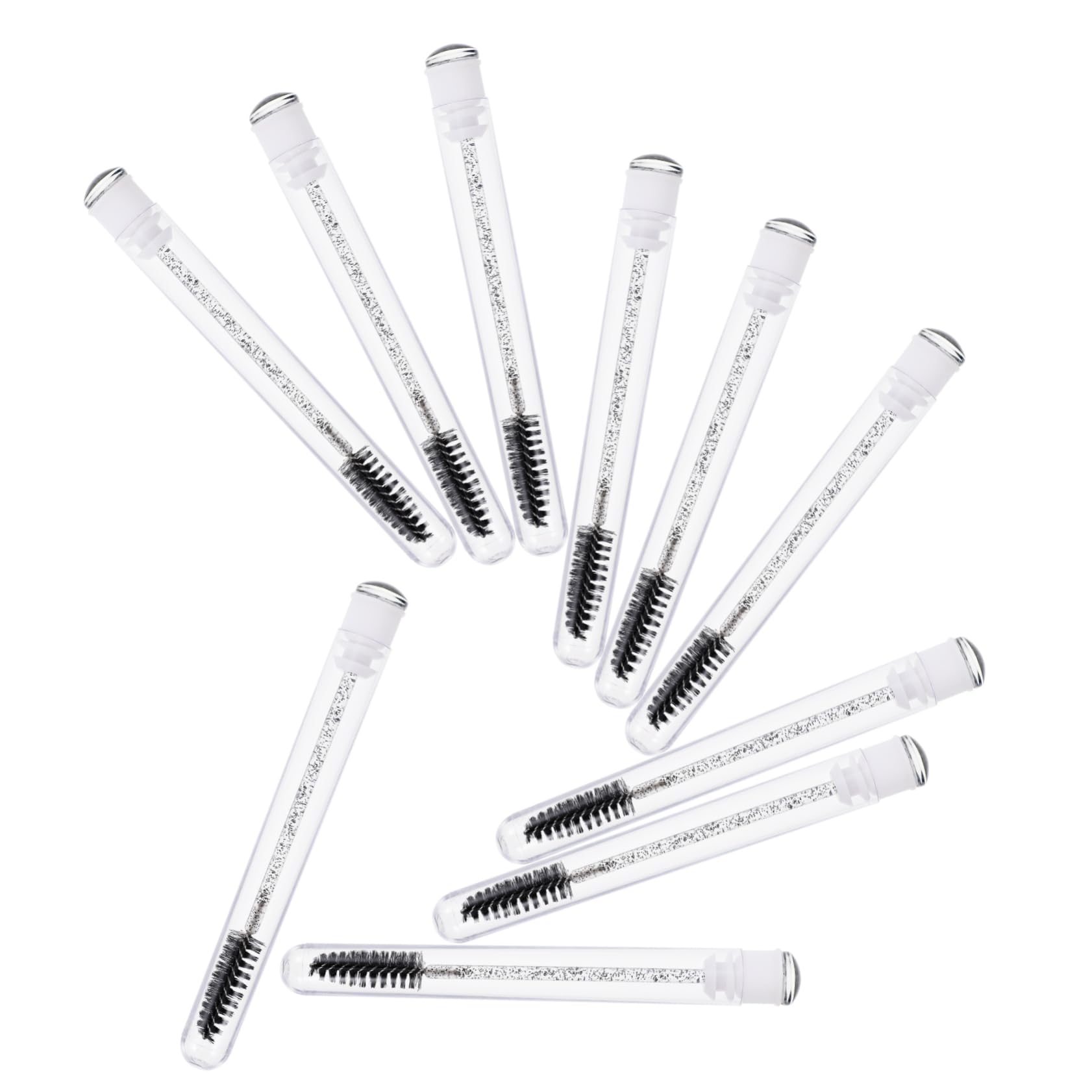IWOWHERO Portable Eyelash Brush Mascara Wands 10pcs Disposable for Women Fashion Convenient