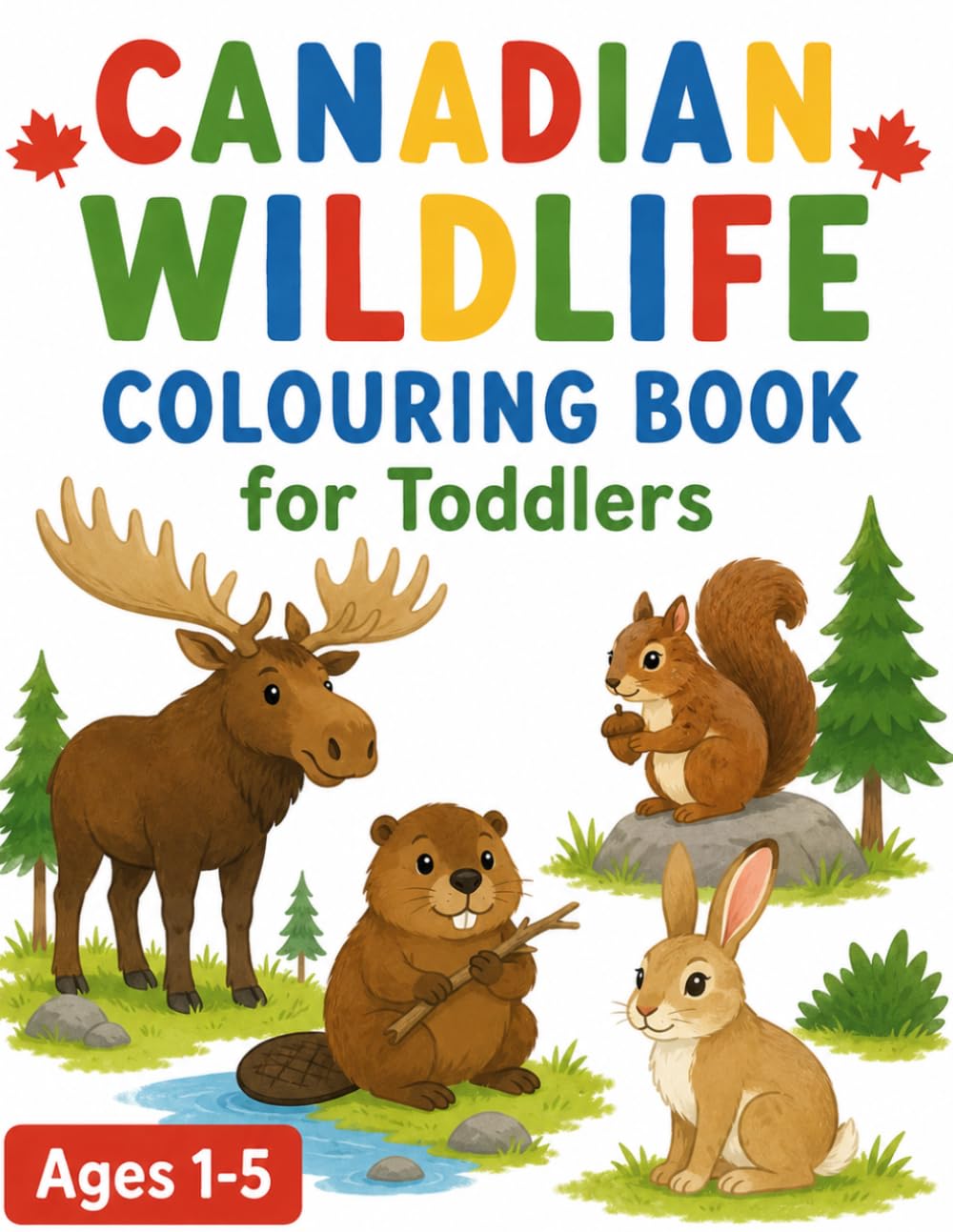 Canadian Wildlife Colouring Book for Toddlers