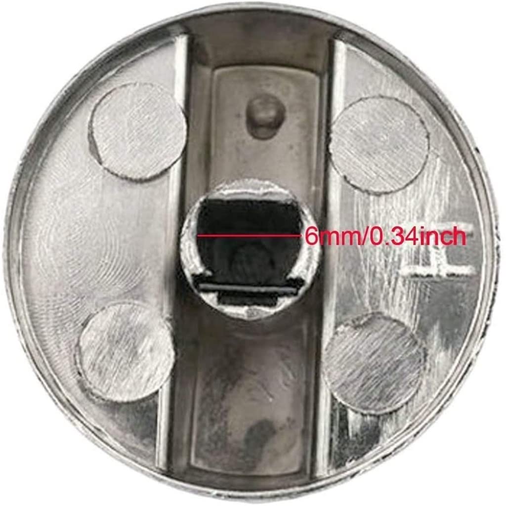 4 Uds., Interruptor de Horno de 6mm, cerraduras de Control de Cocina Plateadas de Metal, Piezas de Utensilios de Cocina, Adaptador de perillas de Cocina de Estufa de Gas de Repuesto