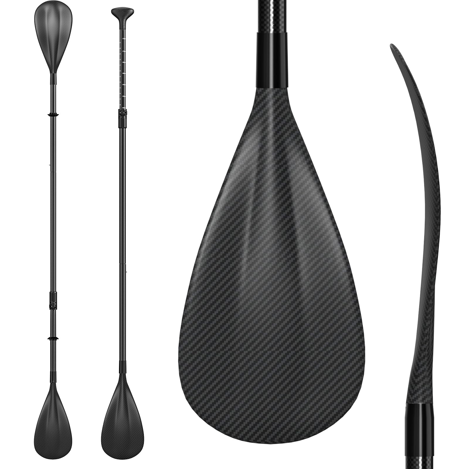 Amazon.com : Awstrokine 4 Piece Carbon SUP Paddle Kayak