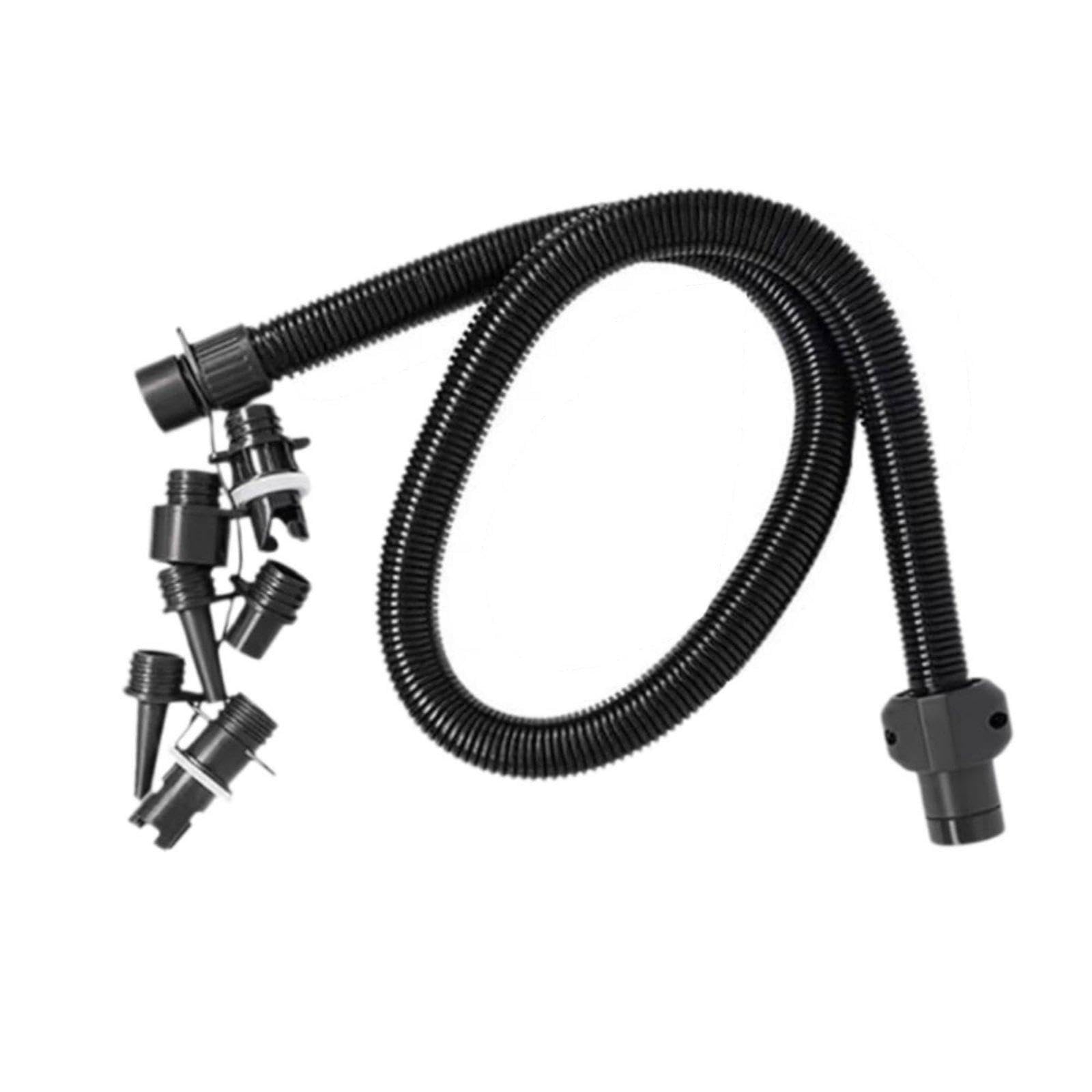 7 Pieces Inflatable Boat Inflation Set PVC Electric Pump Hose Adapter Kit for Beach, Camping, Pool 6 Adapters Tube 6-image-18