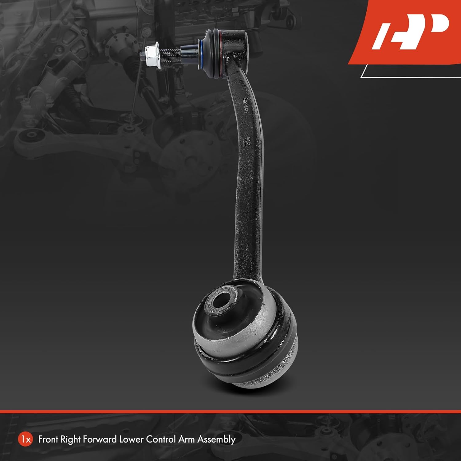 A-Premium Front Right Forward Lower Control Arm, with Ball Joint & Bushing, Compatible with Ford Mustang 2015-2021