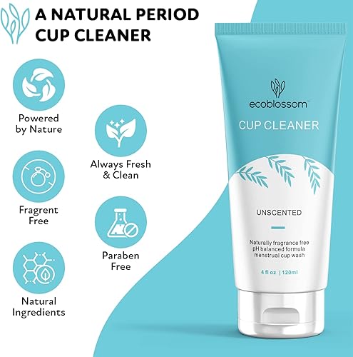 Miniatura 4 de EcoBlossom Limpiador de vasos menstruales  Esterilizador espumoso sin perfume para discos de silicona  Toallitas limpias, ingredientes orgánicos,