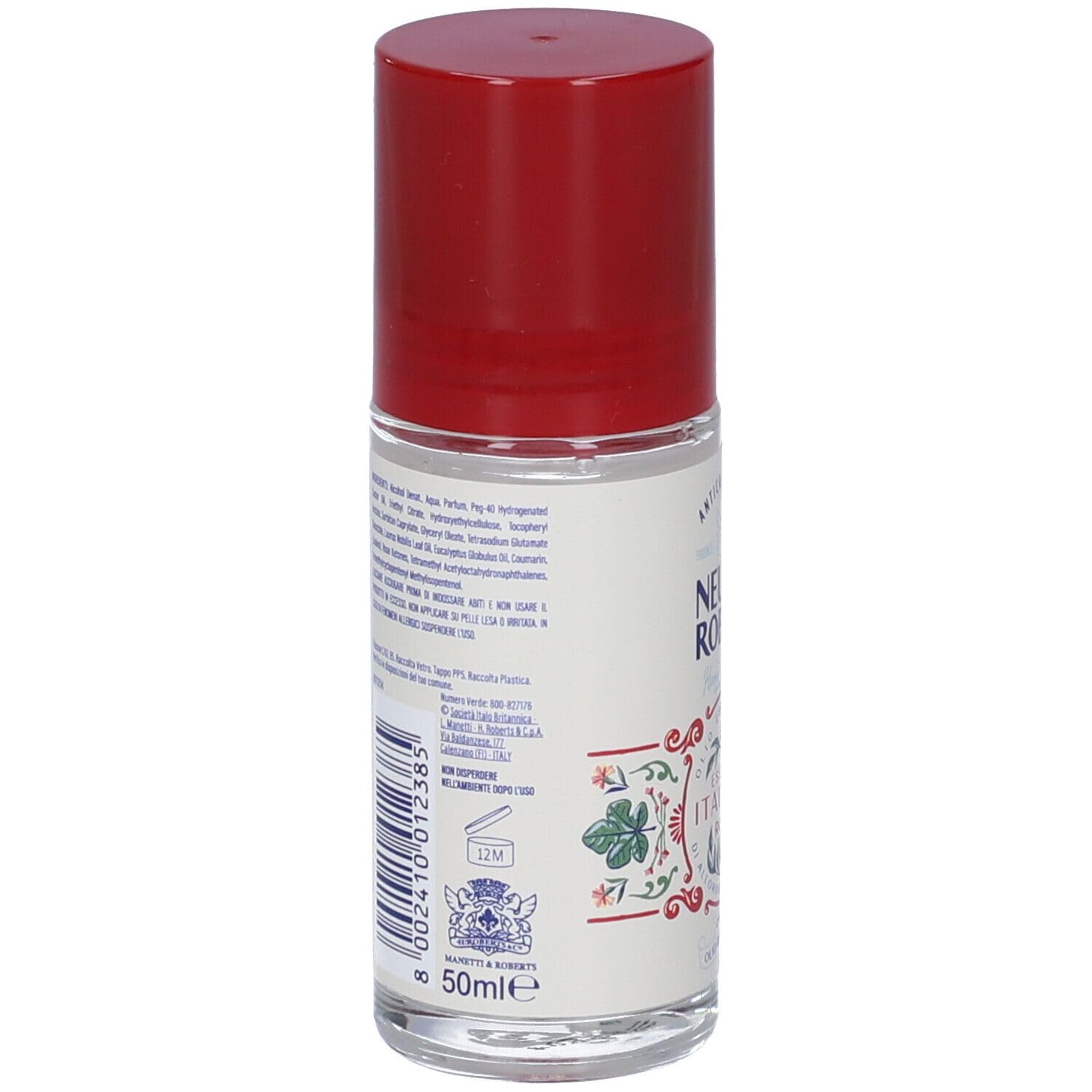 12x Neutro Roberts Deodorant Essenze Italiane Roma, Olio di Glicerina, Lorbeer und Feigenblüten, 50 ml,+ Italy Shop Service Kostenloser Schlüsselanhänger