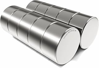 Disc Magnets Cylinder 1/2x1/4 inch - 12x6mm Round Strong Magnet Sticker Fastener Pins Holder N48 (10 Pack)