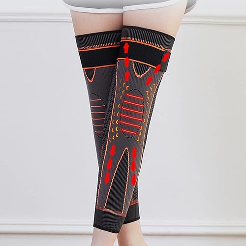 Miniatura 2 de Gcroet Rodillera de turmalina acupresión rodillera autocalentable soporte moldeador ajenjo accesorios de fitness naranja L