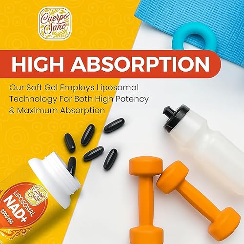 Miniatura 4 de Suplemento liposomal NAD de 2000 mg  Alta absorción y NAD Pontecy, más eficiente que la nicotinamida ribósido, 100% puro NAD+ suplementos para