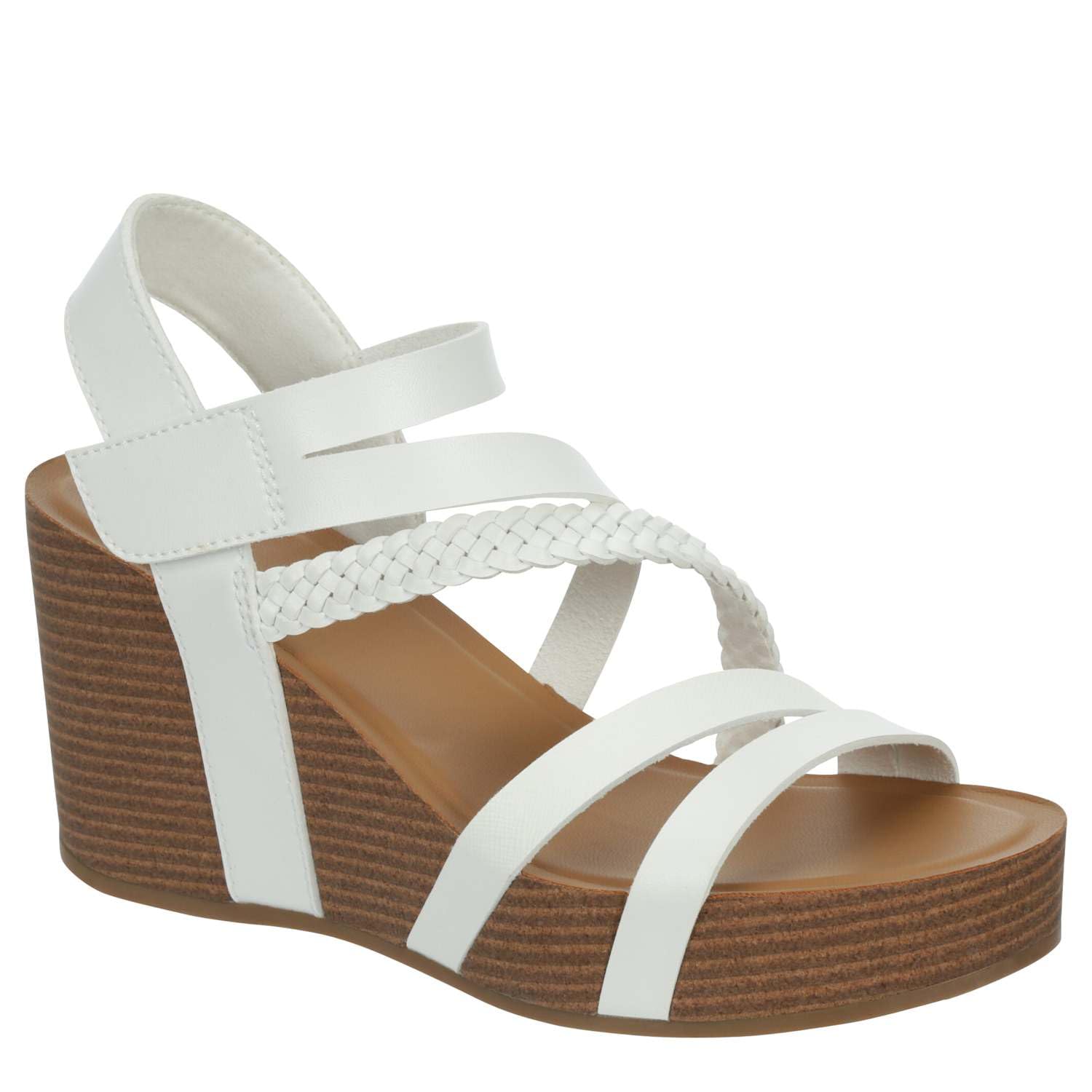 XAPPEAL Maggy - Women's Strappy Leather Open Toe Summer Wedge Sandals