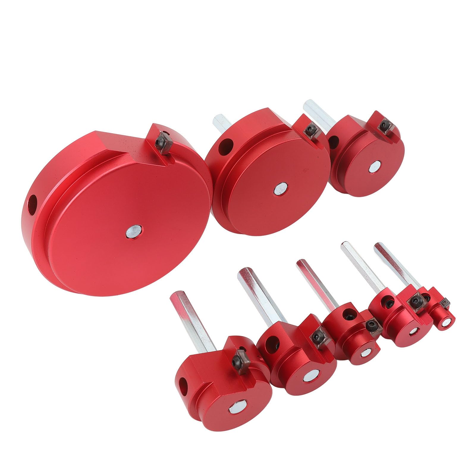 Denash Escariador de Tuberías, Kit de Montaje de Escariador de Tuberías de PVC para Líneas de Agua, Líneas de Drenaje, Herramienta de de de Plástico para Instalación de de Fontanería (8PCS)