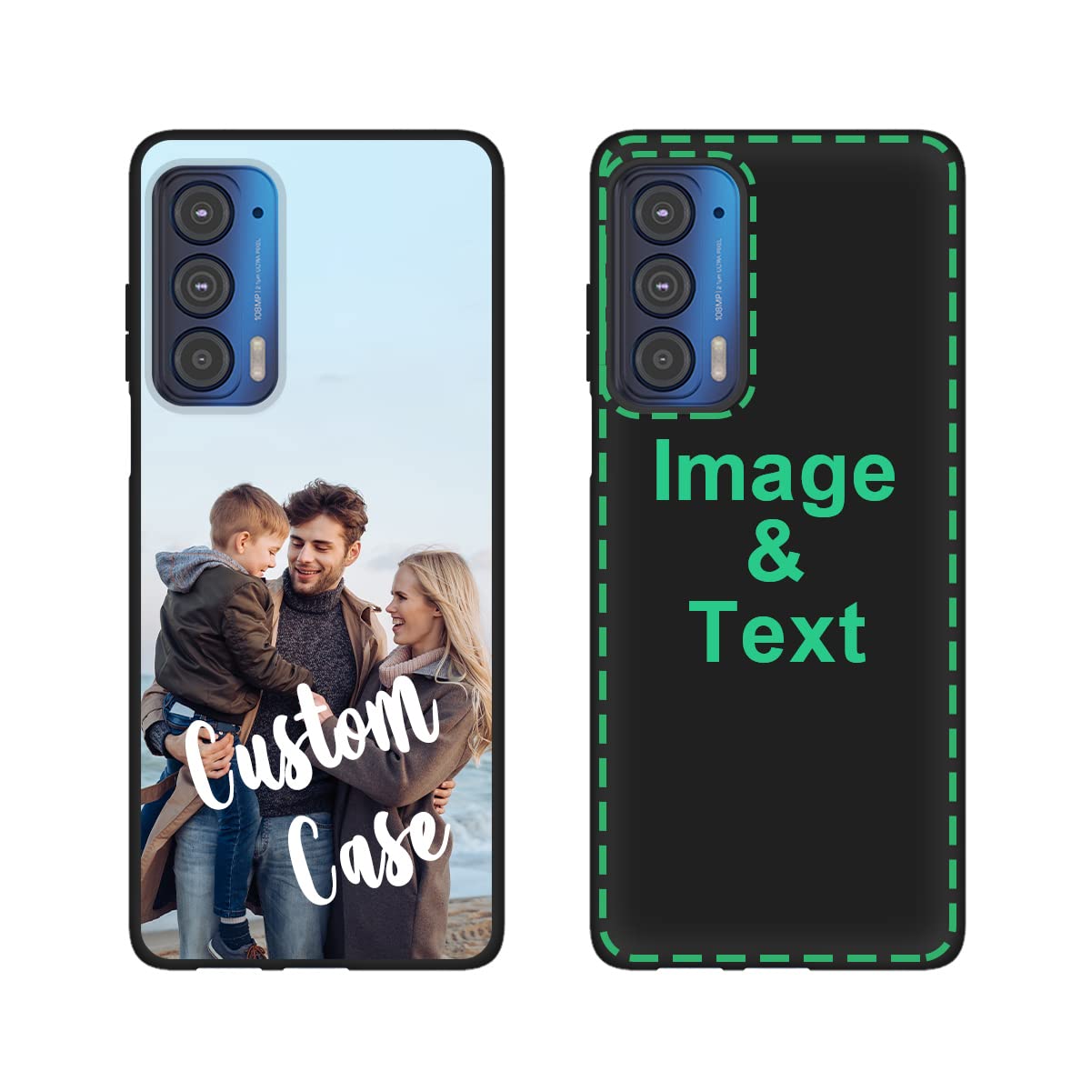 WOWTIFY Custom Phone Case for Motorola Edge 2021,Personalized Photo Phone Cases Customized Gift for Birthday Xmas Valentines Friends Her Him,