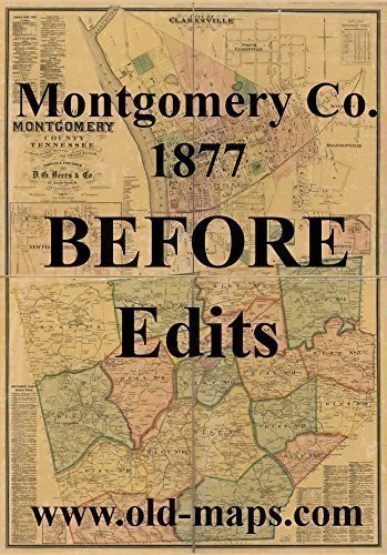 Montgomery County Tn Map Amazon.com: Montgomery County Tennessee 1877 - Wall Map With Homeowner  Names Genealogy - Old Map Reprint : Handmade Products