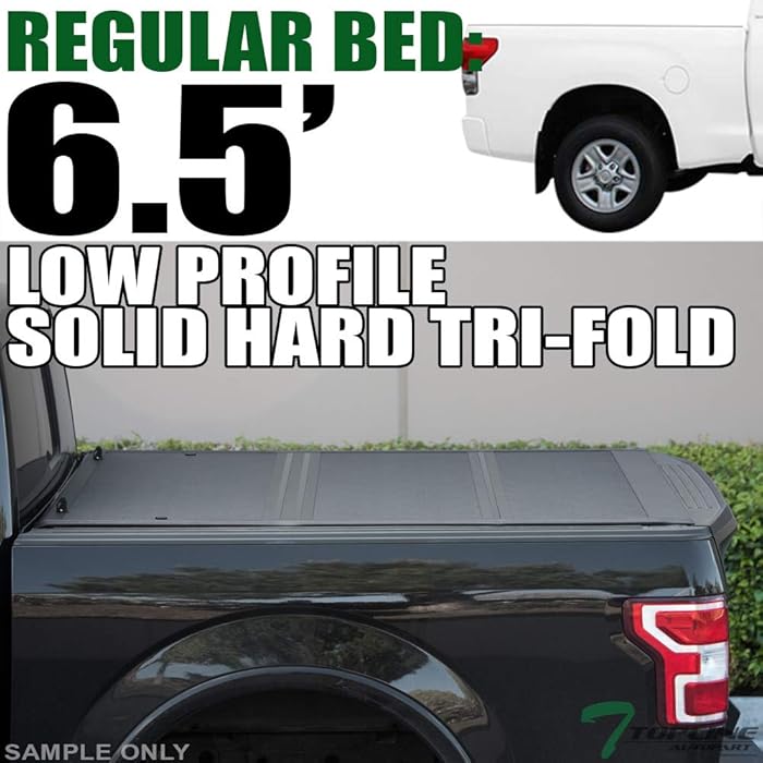 Buy Topline Autopart Low Profile Tri Fold Hard Plastic Truck Bed