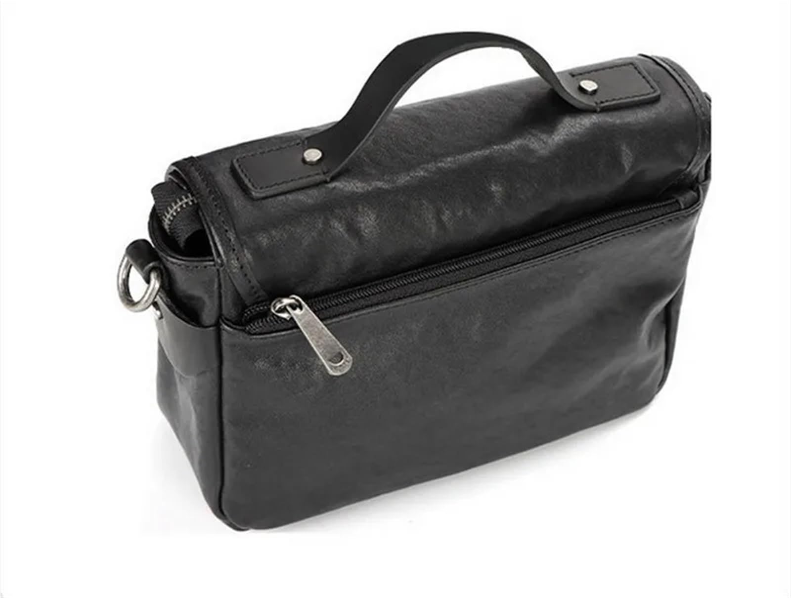 Bolso bandolera informal de cuero genuino for hombre, bolso hombro diario al aire libre for adolescentes