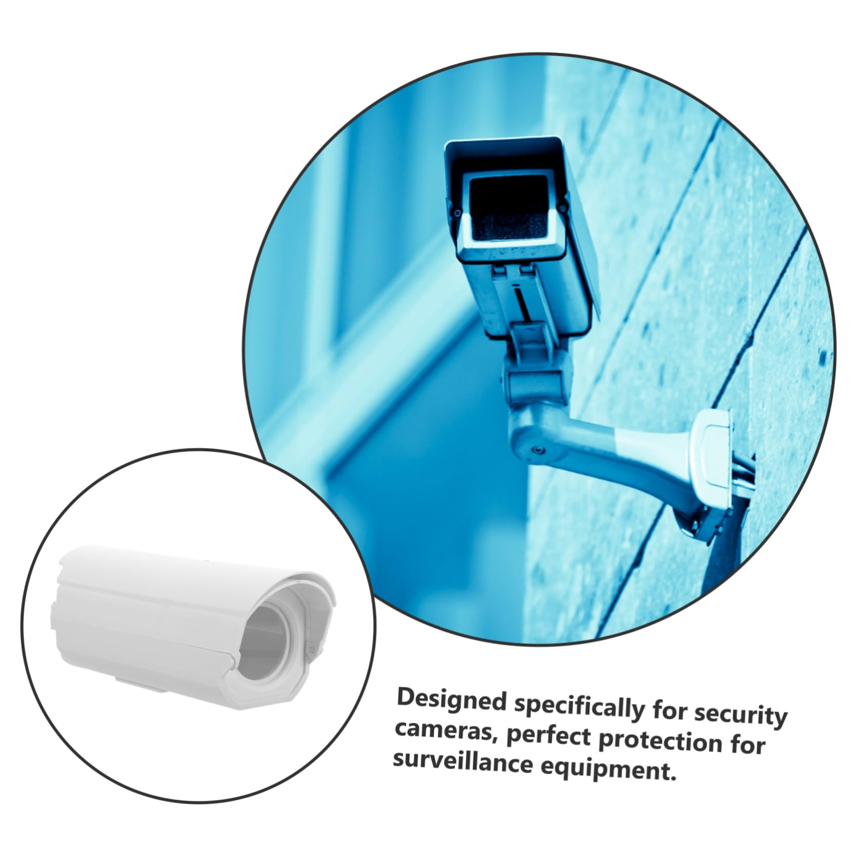SECFOU Boîtier et Blanc en Plastique pour Caméra Extérieure Facile à Installer Étanche Protection Pare-Pluie pour Caméra de Sécurité en Usage Extérieur