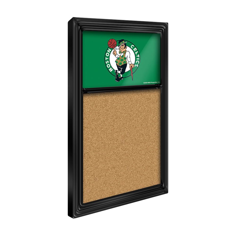 The Fan-Brand NBA Boston Celtics: Cork Note Board- Sports Decor for Home, Game Room, Fan Cave & Garage - USA Made