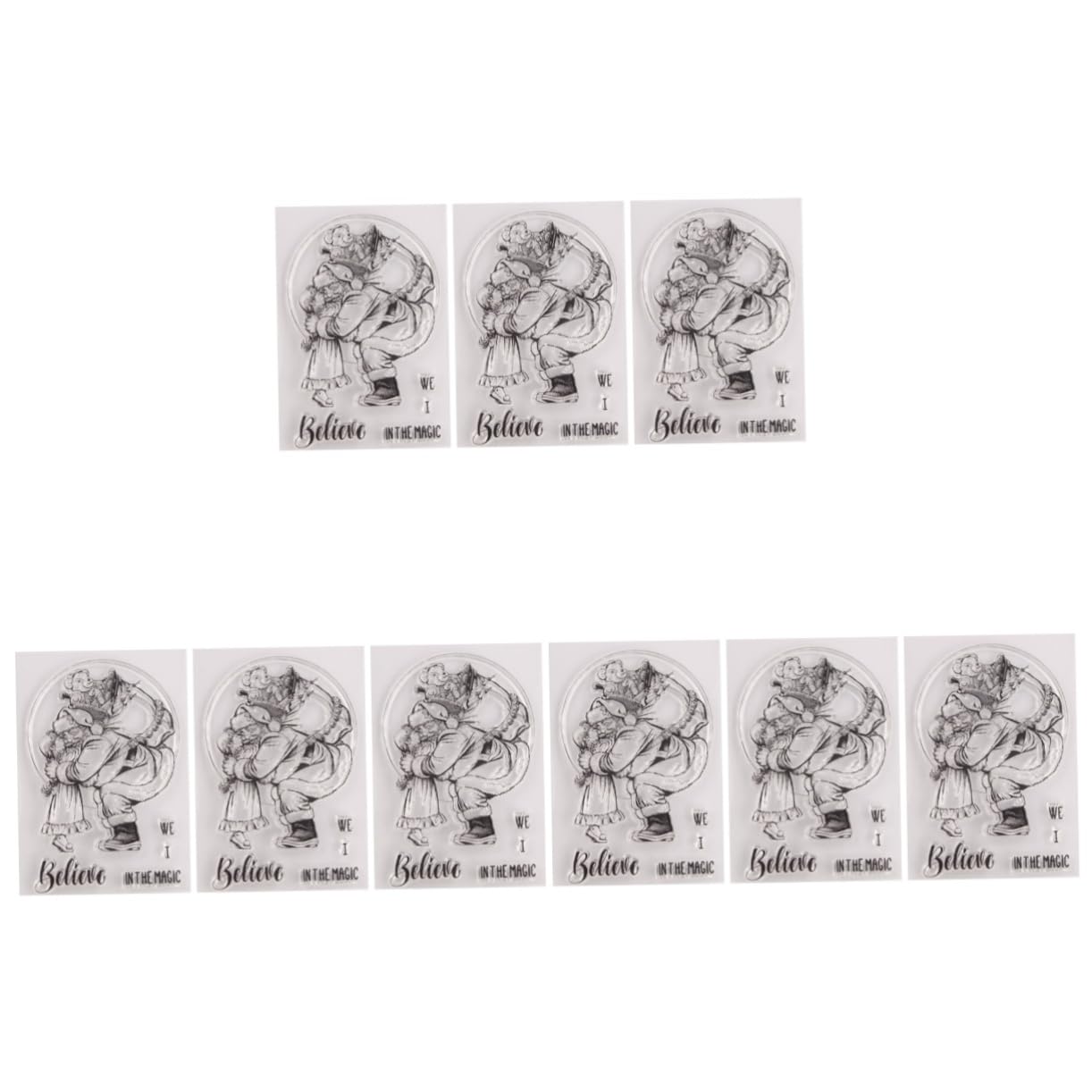 Lurrose 9 Pcs Transparent Stamps Making Stickers Reusable Cling Stamp For Making on Embosser Stamp Clear Stamp Hat Craft Clear Embossing Stamp DIY Decor