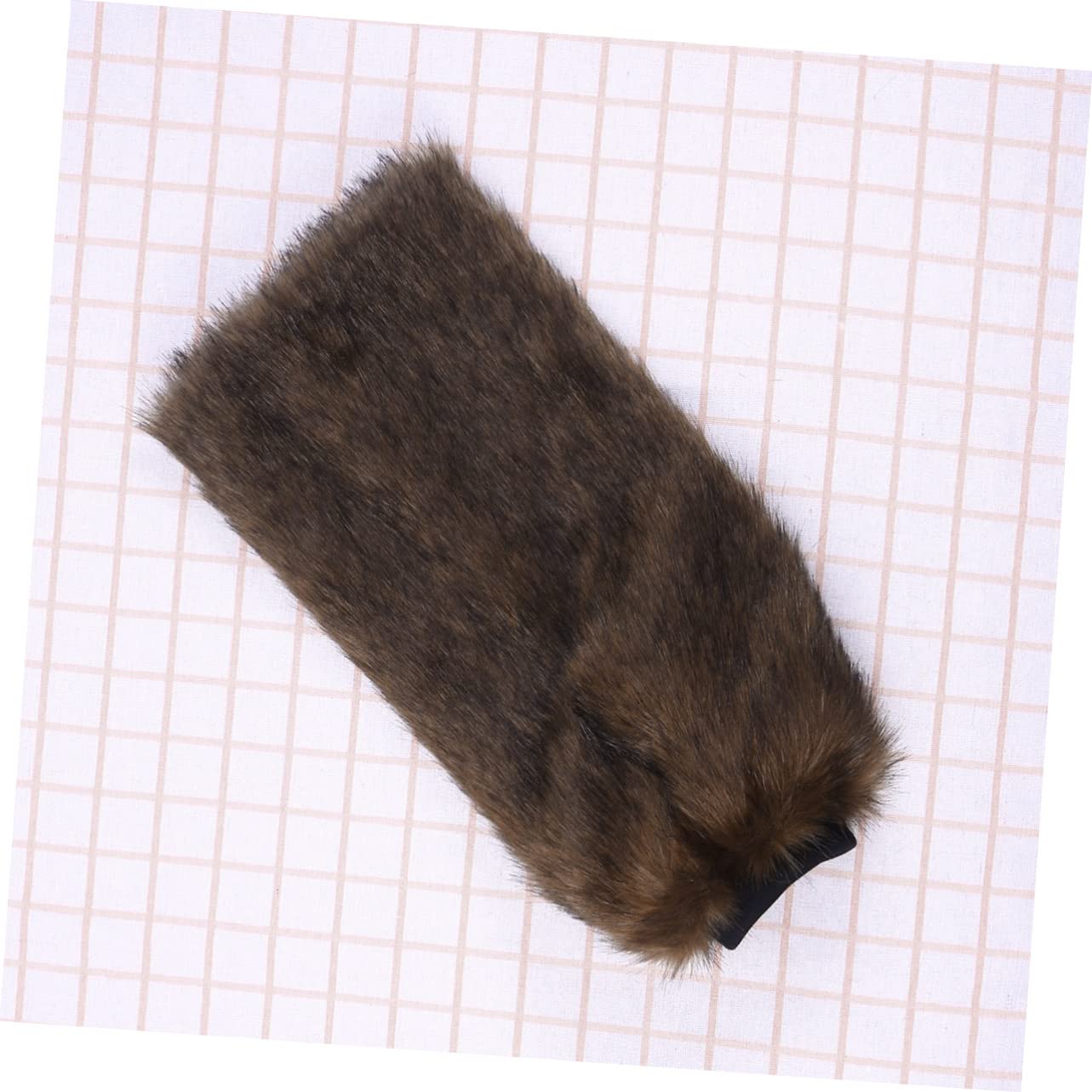 Toyvian Scaldamuscoli Lunghi in Pelliccia Ecologica 40cm Marrone | Leg Warmer Morbido e Leggero, Stile Fashion per Donne e Ragazze, per Autunno e Inverno