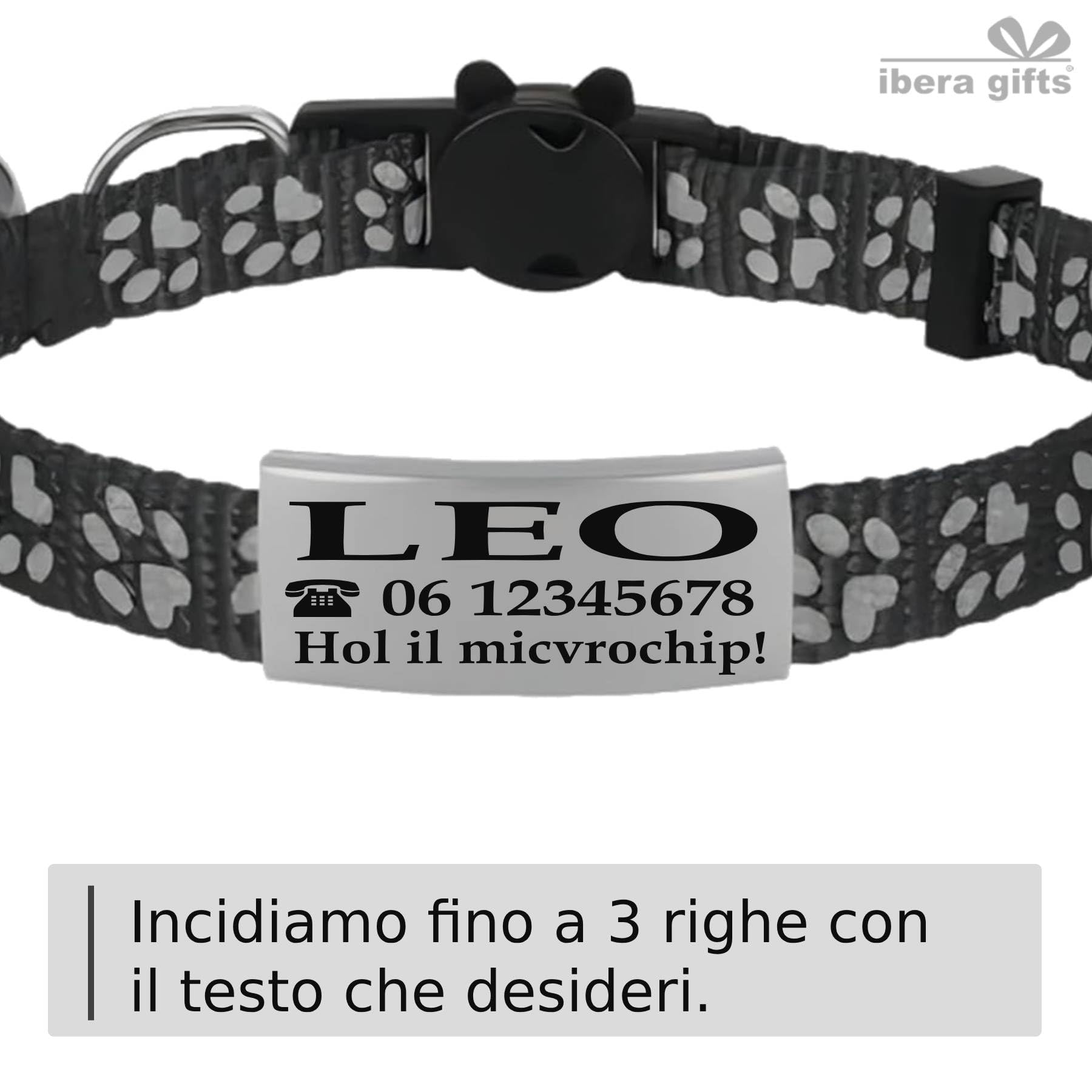 Collare Gatto Personalizzato Antistrangolamento e Riflettente, Regolabile, con Targhetta Incisa, Sicuro e Confortevole per Tutti i Gatti (Azzurro)