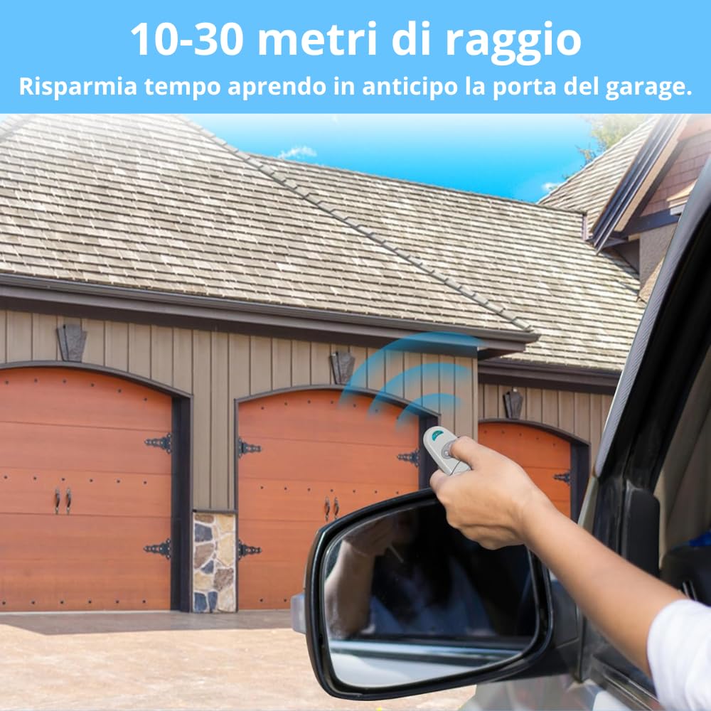 Telecomando Cancello Universali 433,92MHz - 2 PZ - Compatibile con Top 432EE, 432EV, 432NA, 432A, 432M, 432S, T432-2 Canali per Cancelli Automatici - Radiocomando Cancello di facile Programmazione