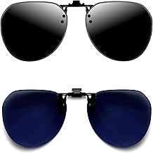 CREYESTAL Polarized Sunglasses Clip, Eyeglass Clip, Ultralight Lift Over-Glasses, Men, Women, 100% Anti UV, CE Certified