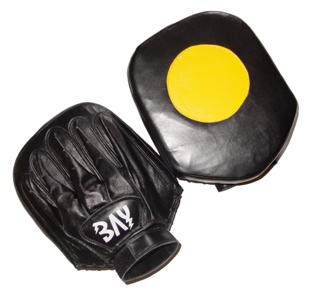 BAY Signal Linear Leder-Handpratzen, Profi-Trainerpratzen mit großer Zielfläche