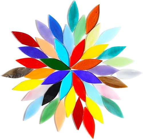 Miniatura 4 de Paquete de 80 unidades de 3.53 oz de azulejos de mosaico para manualidades, platos, marcos de fotos, macetas, joyas hechas a mano, 0.4 x 1.0 in,