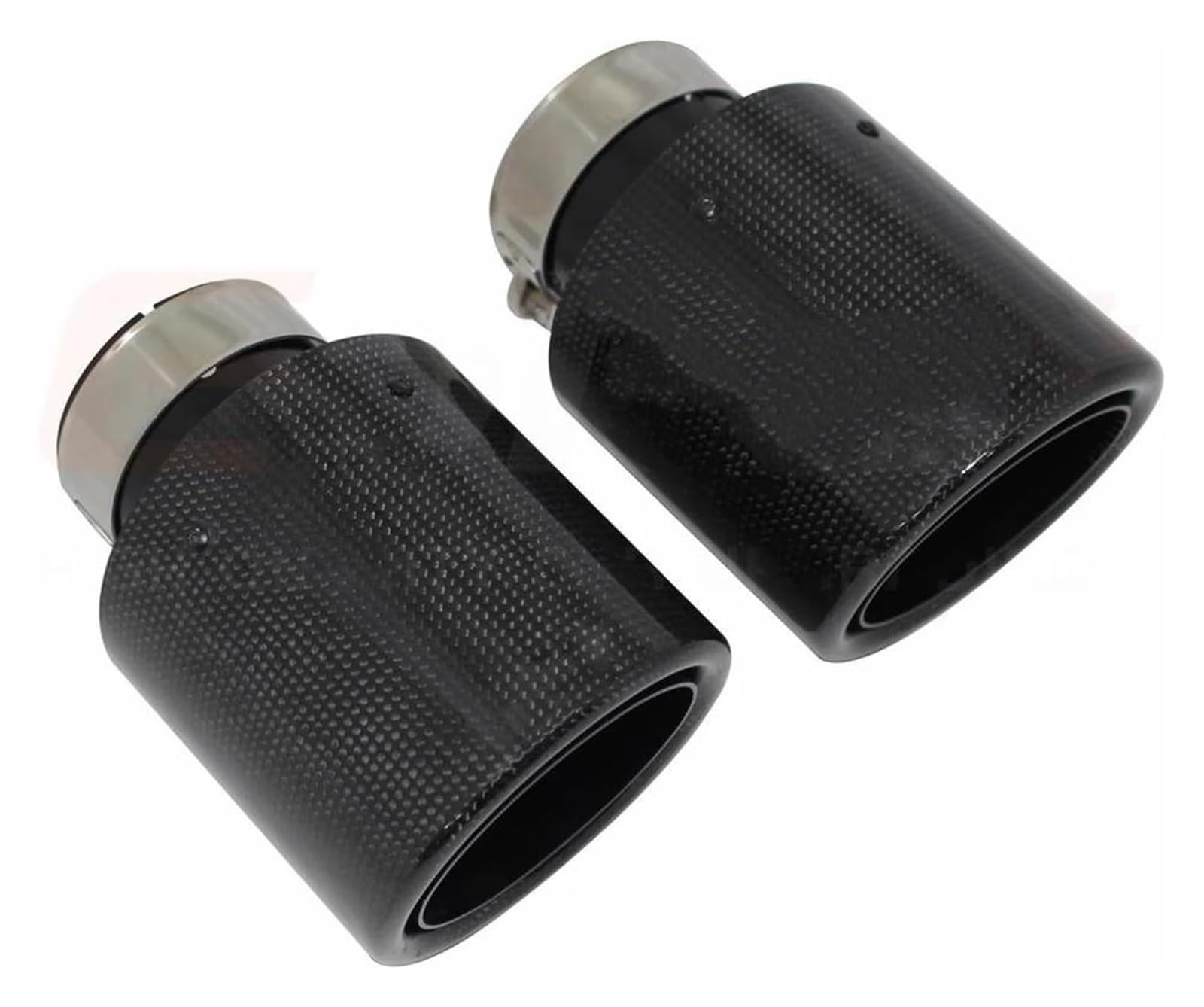 Tubo Scarico Posteriore Auto Lucido Sistema Di Scarico Marmitta Tubo Punta Arricciatura Universale Nero Acciaio Inox Decorazioni Marmitte Tubo Di Scarico