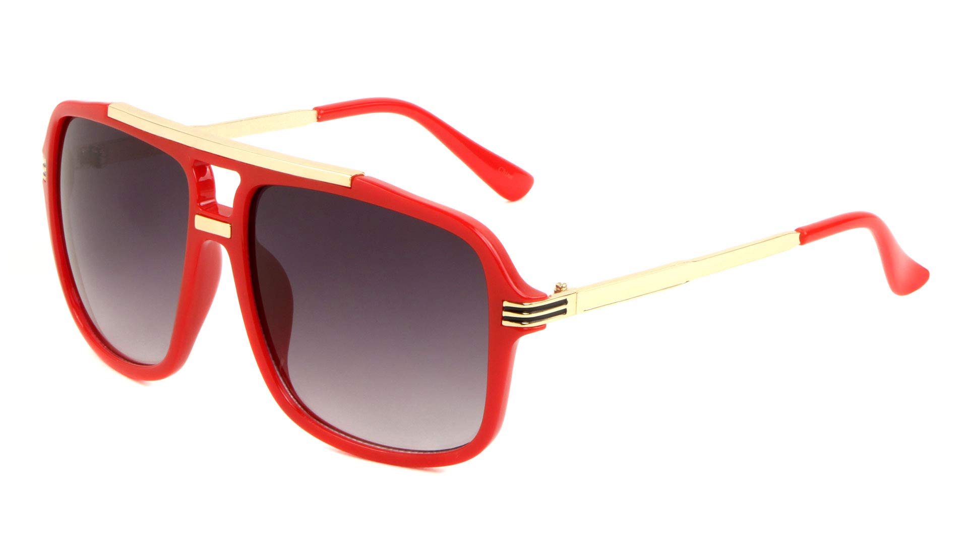 Evidence Metal & Plastic Hip Hop Flat Top Aviator Sunglasses