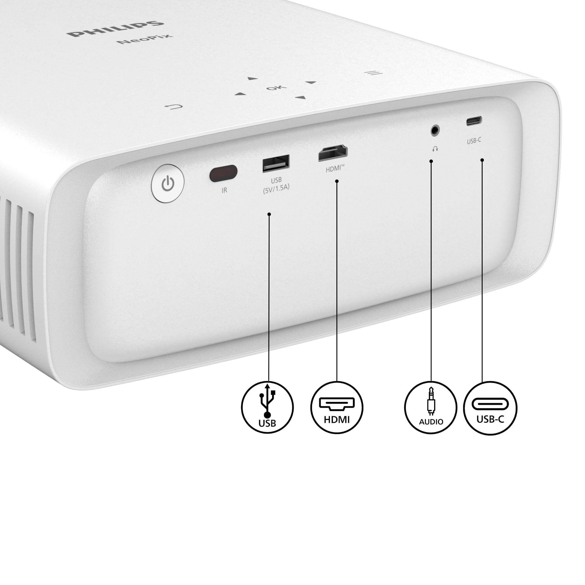 Vidéoprojecteur - PHILIPS - NeoPix 550 Smart - Full HD 1080p - 500 lumens - 100 pouces