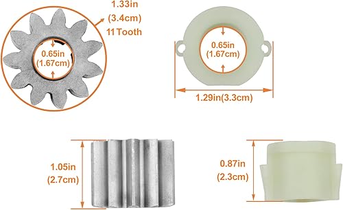 Miniatura 6 de Kit de Eslabón de Arrastre del Sector de Dirección Misakomo, Kit de Barra de Dirección de 19 Dientes Compatible con Cortacésped John Deere D110 D120