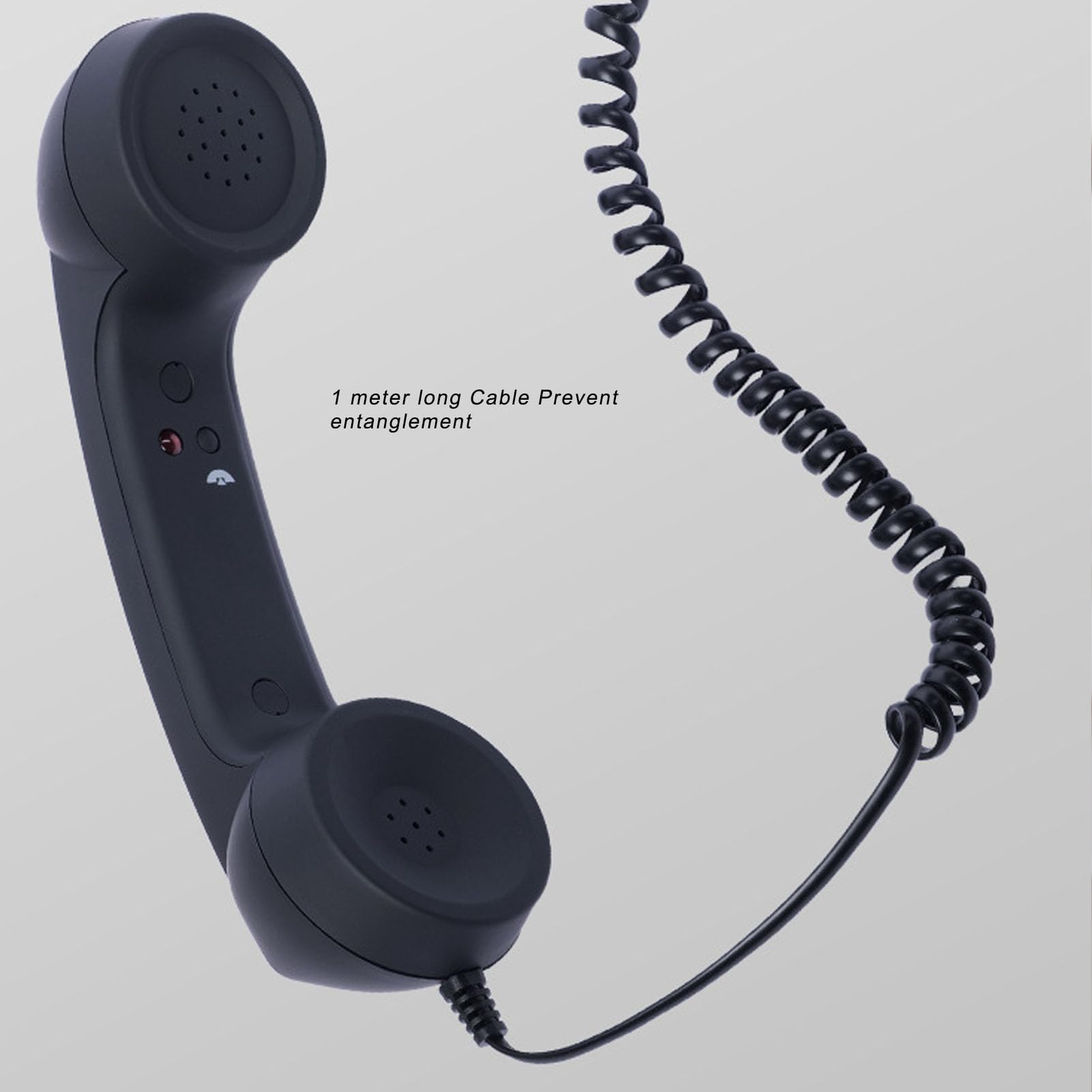 Retro Telefonhörer mit Lautstärkeregelung, ergonomischer kabelgebundener Typ-C Telefonhörer für Smartphone Videoanrufe und Konferenzen