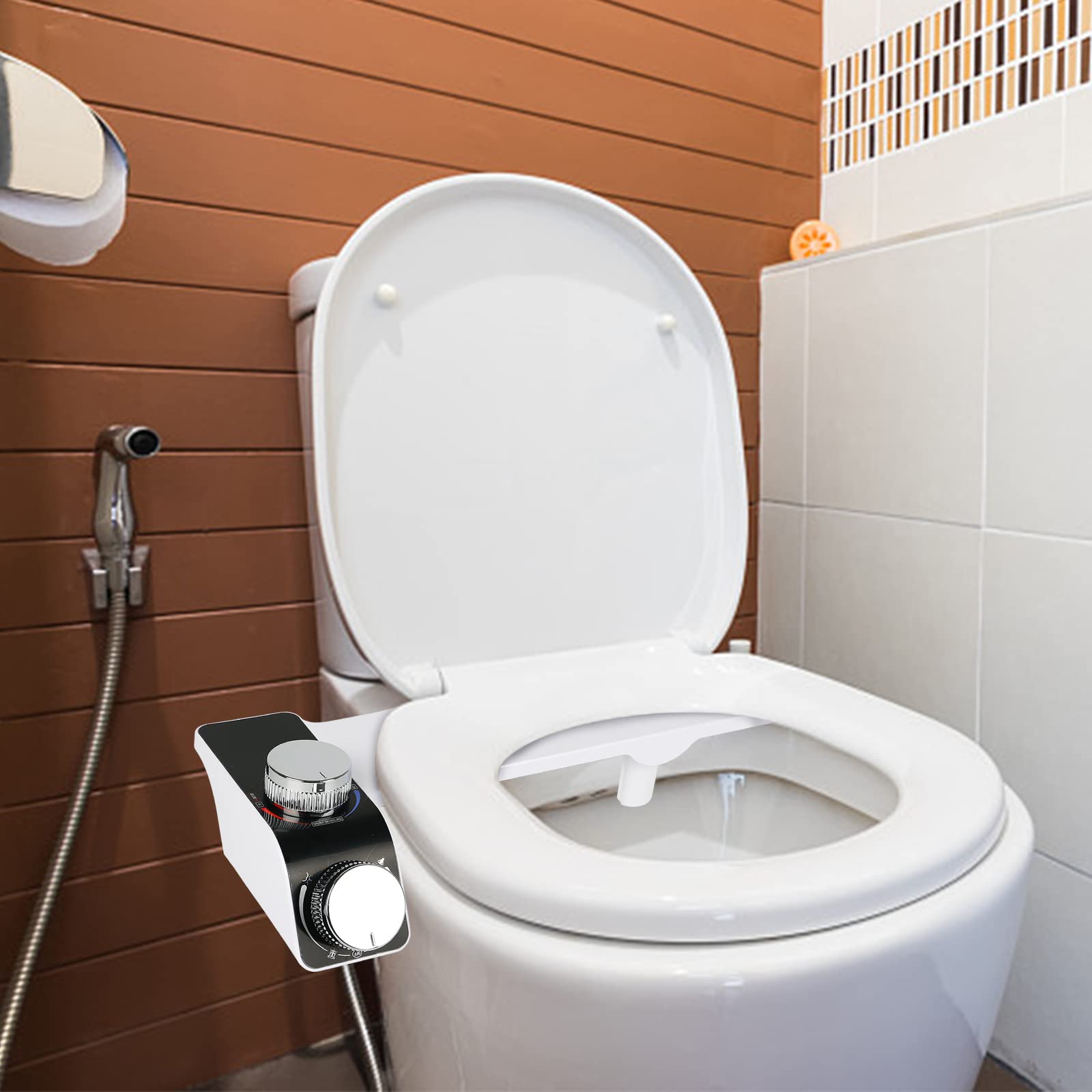 Nasadka bidetowa do toalety, nieelektryczna, wkładka bidetowa, wkładka bidetowa do WC, regulowany przełącznik ciśnieniowy do zimnej wody, ciepłej wody, prysznica, toalety, prysznica, taharet