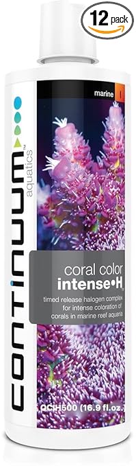 Continuum Aquatics Coral Color Intense-H, timed release halogen complex for intense coloration of corals in marine reef aquaria, 500ml